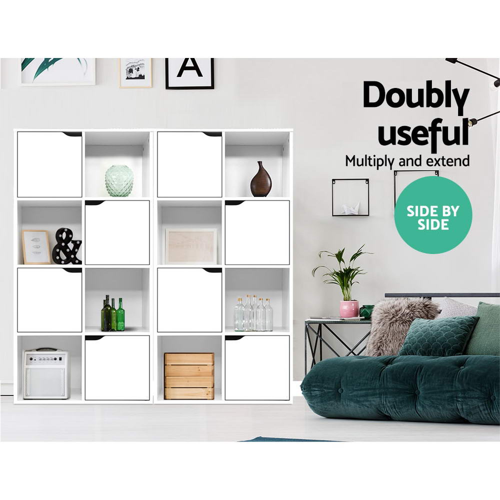 Artiss Bookshelf 8 Cube Shelf - DANA White