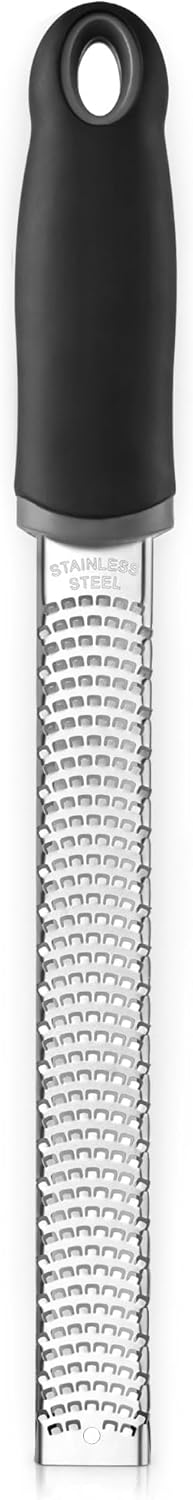 Stainless Steel Lemon Zester, Cheese Grater for Lime, Cheese, Dishwasher Safe