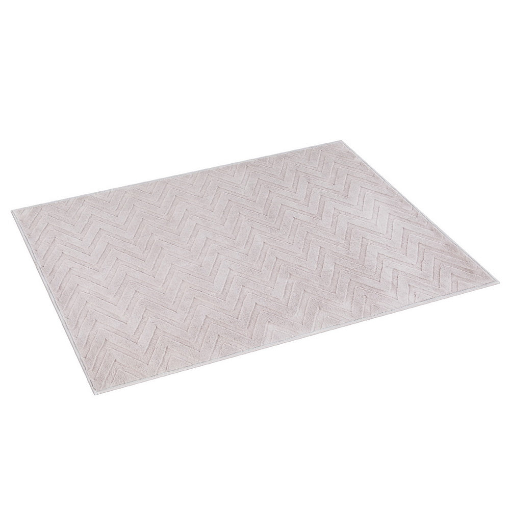 Artiss Rug 120x160cm Area Rug Washable Mat Large Carpet Microfiber Ripple