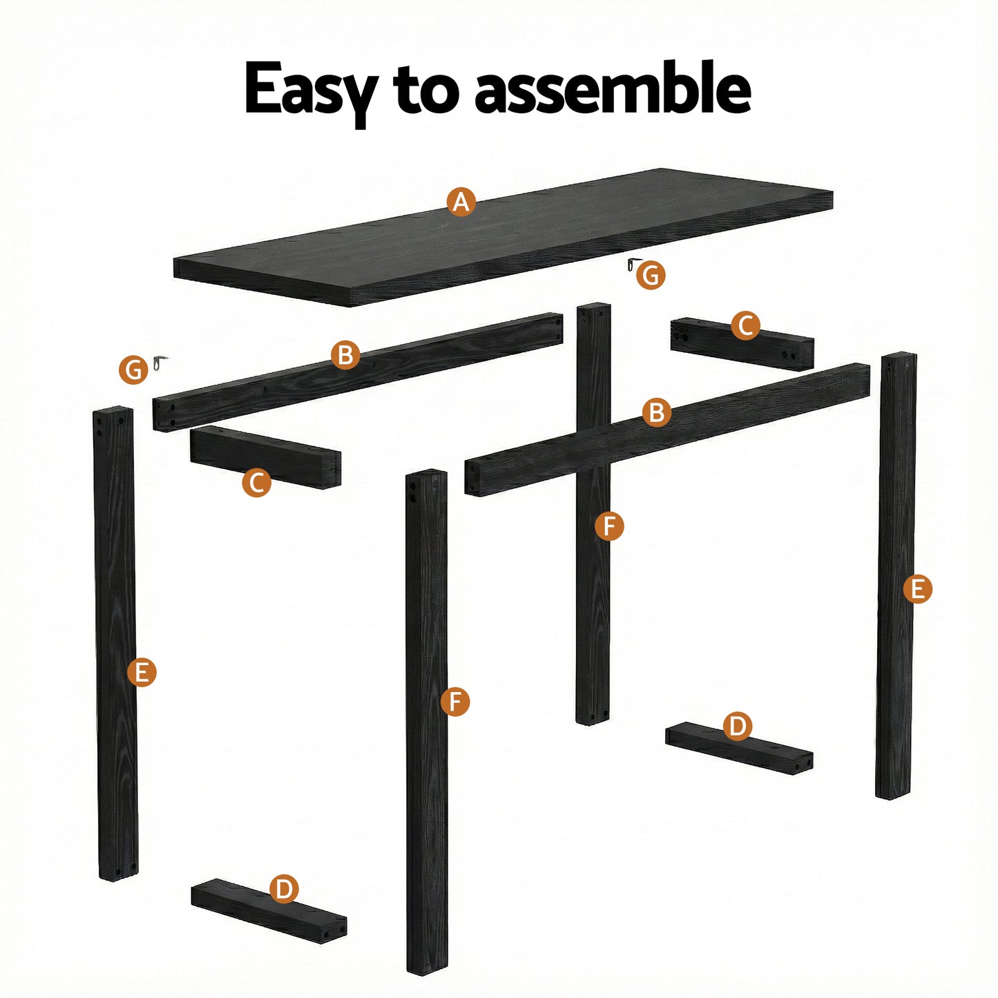 Artiss Console Table 110CM Black