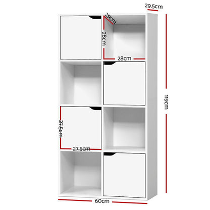 Artiss Bookshelf 8 Cube Shelf - DANA White