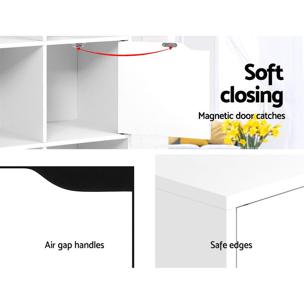 Artiss Bookshelf 8 Cube Shelf - DANA White