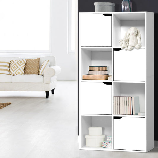 Artiss Bookshelf 8 Cube Shelf - DANA White