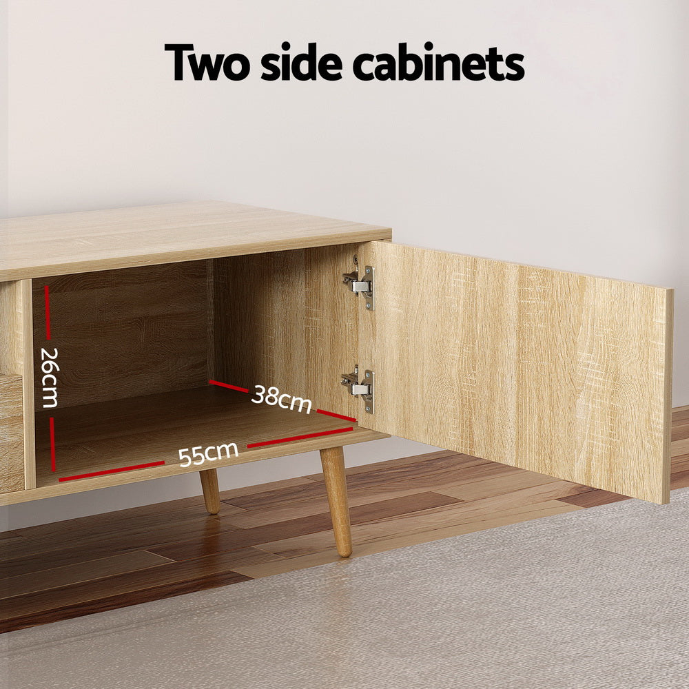 Alex Entertainment Unit TV Cabinet with Storage Drawers 200CM