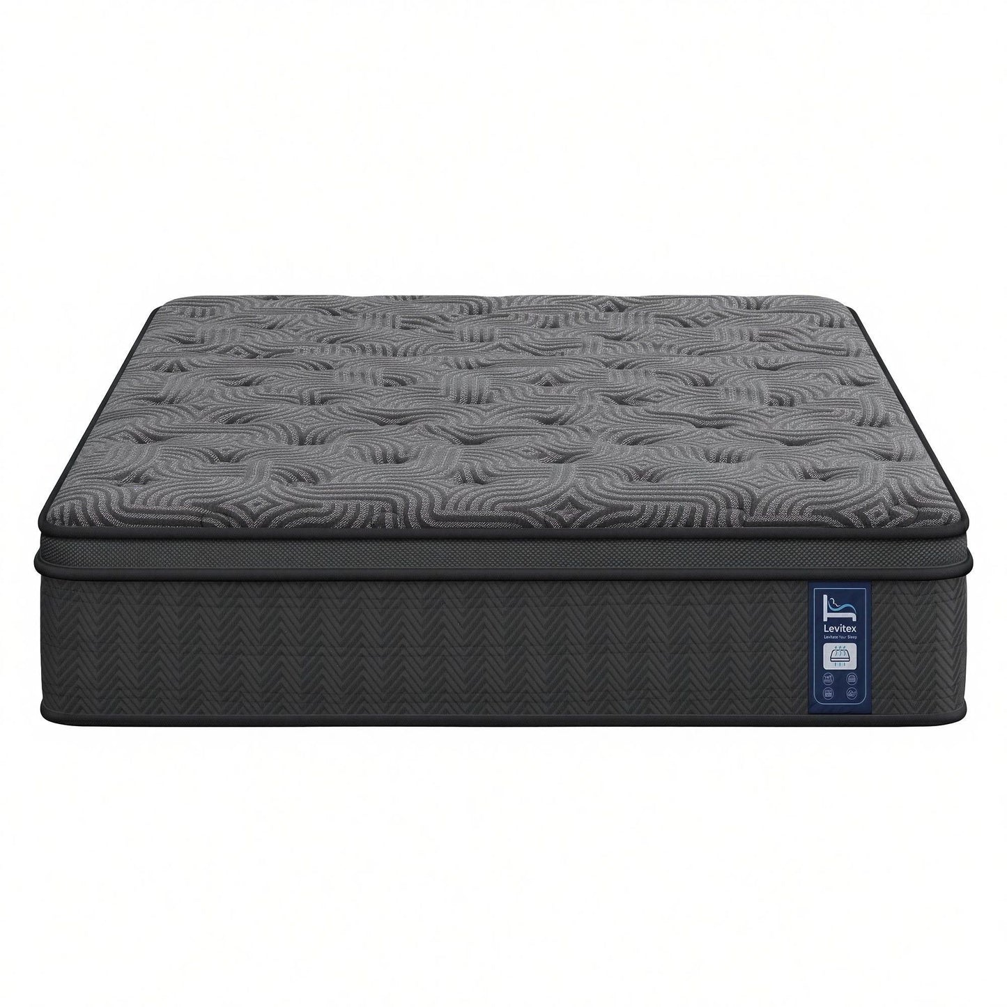 Levitex 34 cm Pocket Spring Mattress with Reinforced Edge Support & 5-Zone Pressure Relief Breathable Gel Memory Foam Hybrid Mattress for Back Pain king