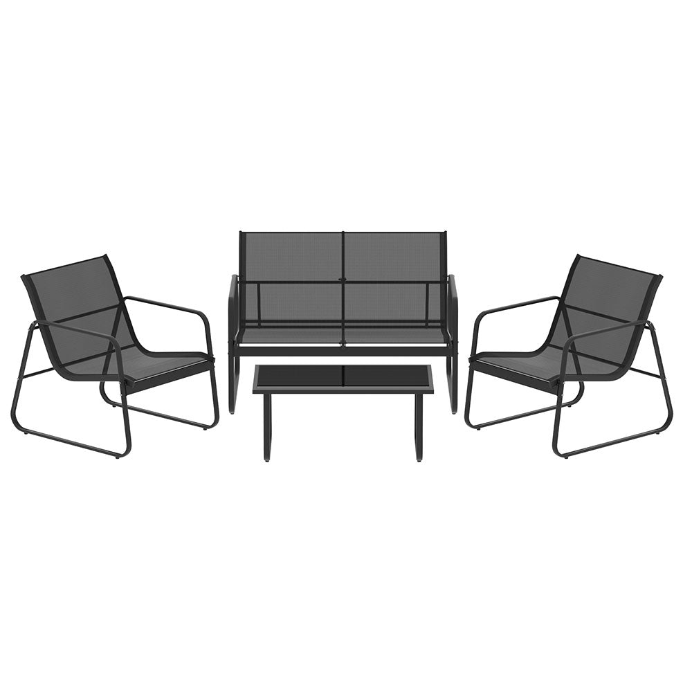 Outdoor Sofa Set Lounge Setting Textilene Table and Chairs