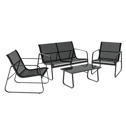 Outdoor Sofa Set Lounge Setting Textilene Table and Chairs