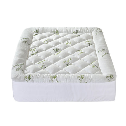 Giselle Bedding 5cm Pillowtop Mattress Topper 1000GSM Thick Soft Bamboo Cooling Pad for Back Pain Relief & Guest Bed, Washable Overfilled Cover with 45cm Deep Pocket Double
