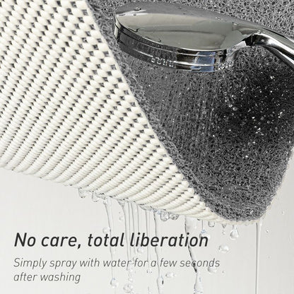 Quick-Dry Non-Slip Bathroom Mat 40 x 60 cm, Soft Loofah-Style Shower Rug, Gray