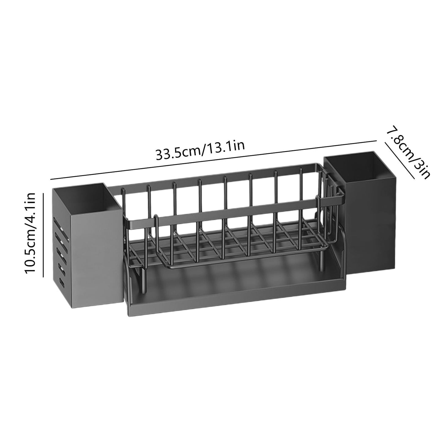 Xuniizn Pantry Organizers and Storage - Kitchen Organizers and Storage Rack, Sink Countertop Multifunctional Holder for Rags, Chopsticks, Knives & Forks - Kitchen Organization & Storage Solution Black