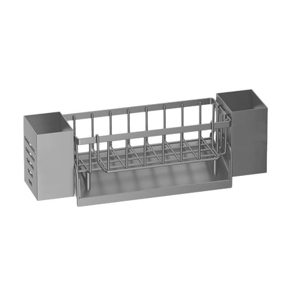 Xuniizn Pantry Organizers and Storage - Kitchen Organizers and Storage Rack, Sink Countertop Multifunctional Holder for Rags, Chopsticks, Knives & Forks - Kitchen Organization & Storage Solution Gray
