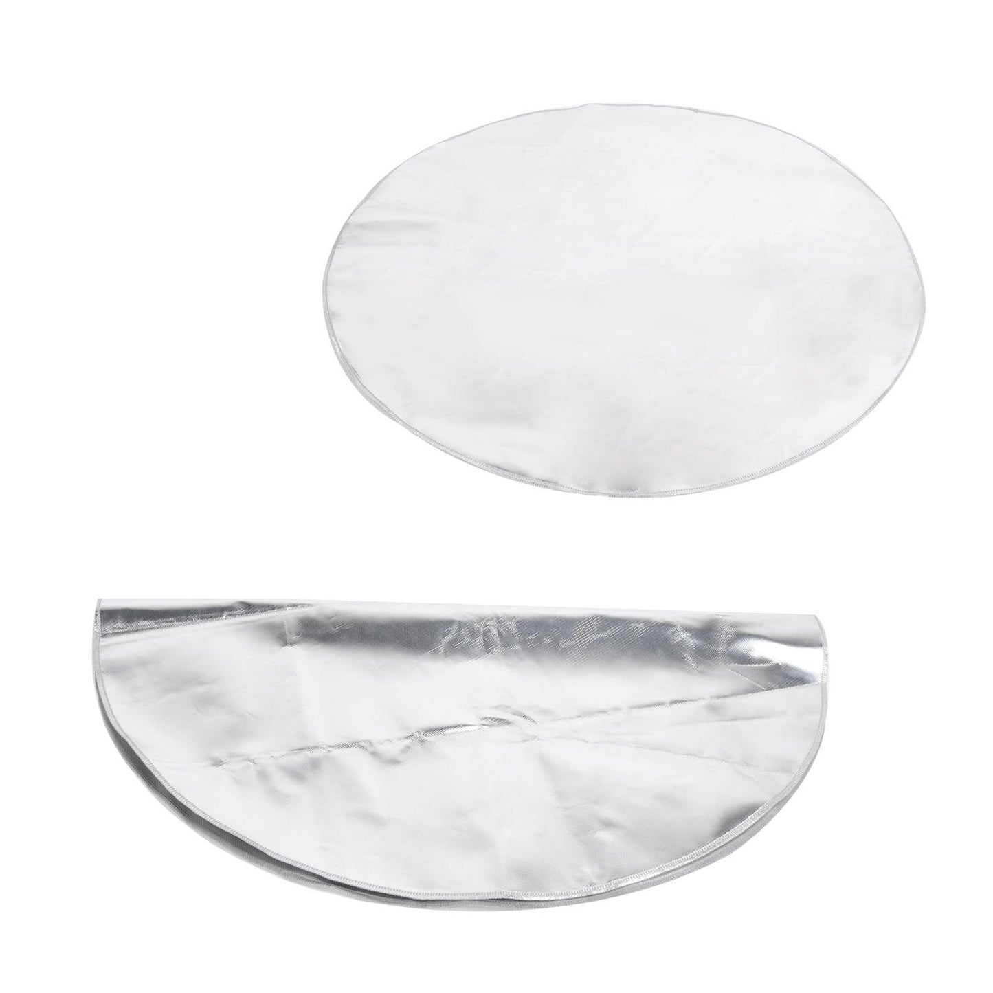 Round Fire Pit Mat Fireproof Outdoor terrace Barbecue Grill Deck Protection Pad SuppliesSilver Gray 91cm