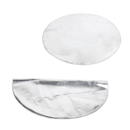 Round Fire Pit Mat Fireproof Outdoor terrace Barbecue Grill Deck Protection Pad SuppliesSilver Gray 91cm