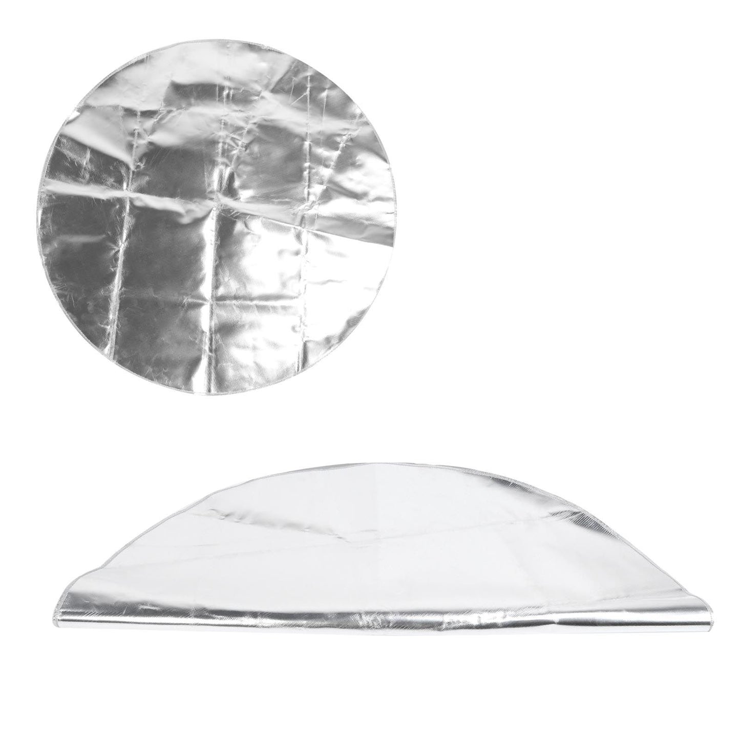 Round Fire Pit Mat Fireproof Outdoor terrace Barbecue Grill Deck Protection Pad SuppliesSilver Gray 91cm