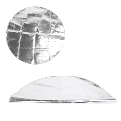 Round Fire Pit Mat Fireproof Outdoor terrace Barbecue Grill Deck Protection Pad SuppliesSilver Gray 91cm