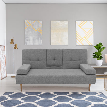 Mendoza 2 in 1 Sofa Bed/Futon Couch Grey