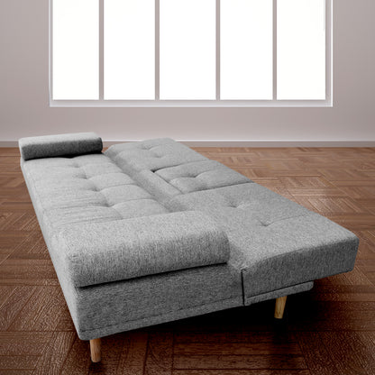 Mendoza 2 in 1 Sofa Bed/Futon Couch Grey