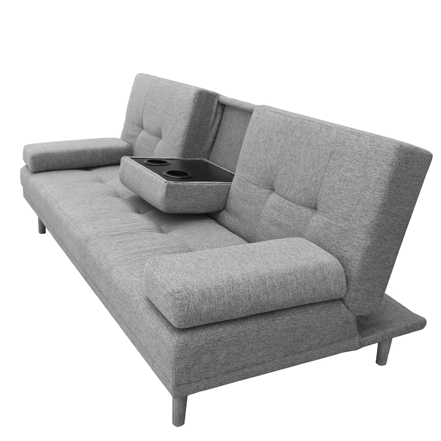 Mendoza 2 in 1 Sofa Bed/Futon Couch Grey