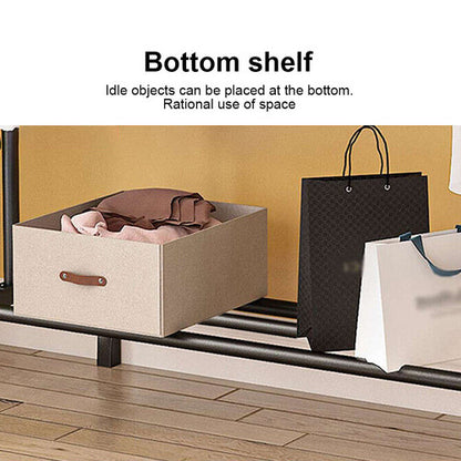 Black Heavy Duty Clothes Rail Rack Hanging Garment Display Stand Shoe Storage Shelf