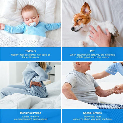 Fully Fitted Waterproof Cotton / Non Woven Mattress Protector Cover Double