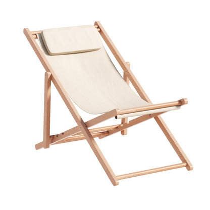 Outdoor Deck Chair Beige