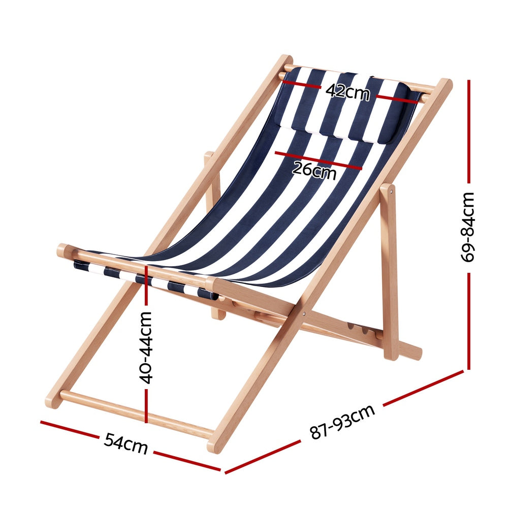 Outdoor Deck Chair Blue