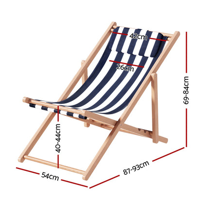 Outdoor Deck Chair Blue