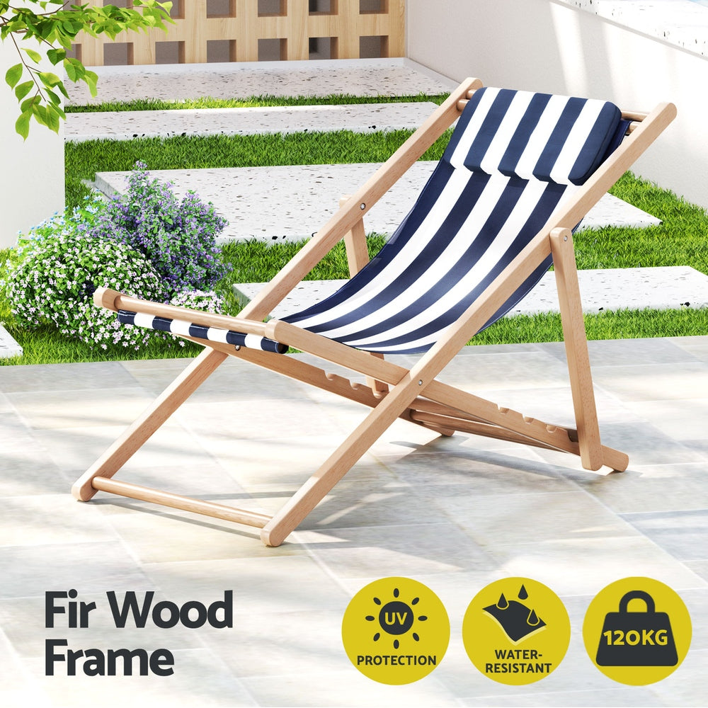 Outdoor Deck Chair Blue