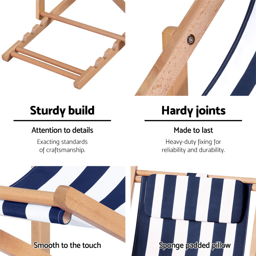 Outdoor Deck Chair Blue