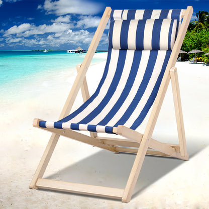 Outdoor Deck Chair Blue