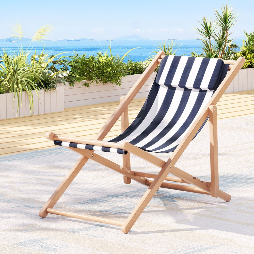 Outdoor Deck Chair Blue