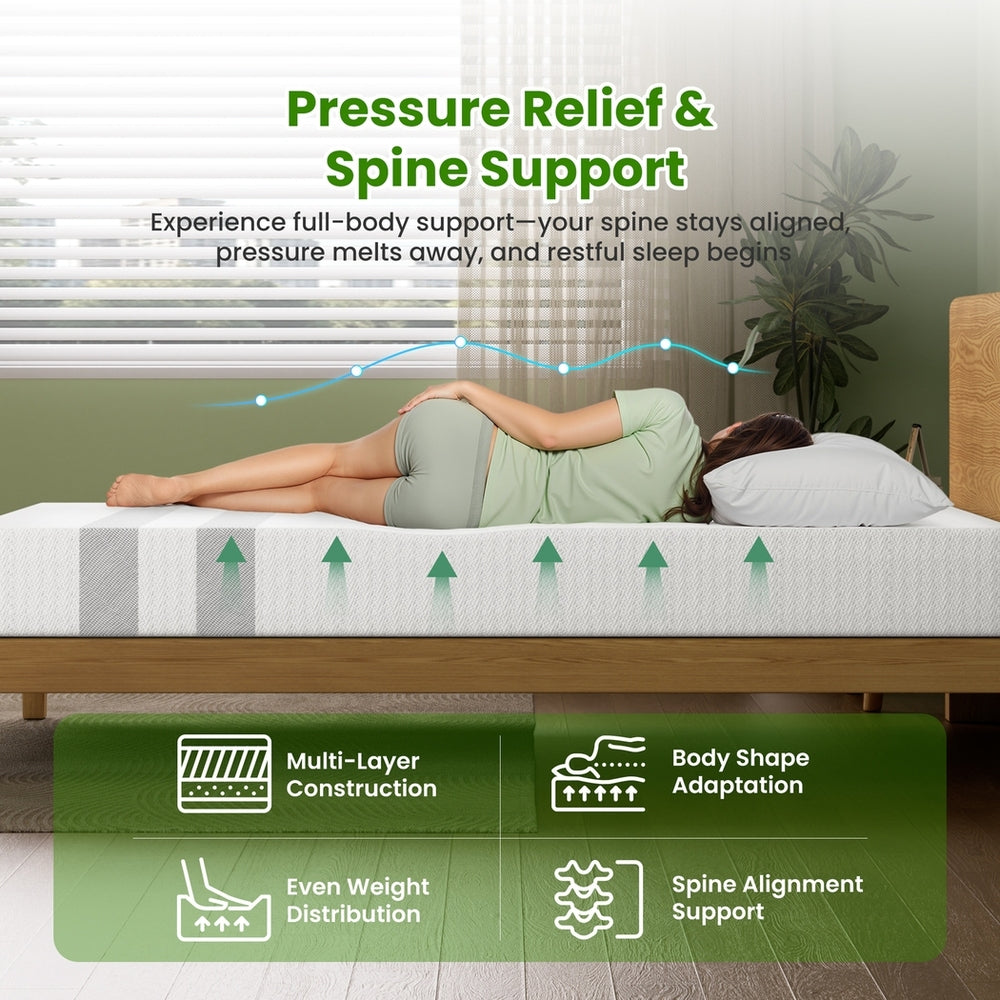 25cm Double Reversible Gel Memory Foam Mattress BedStory Medium & Firm